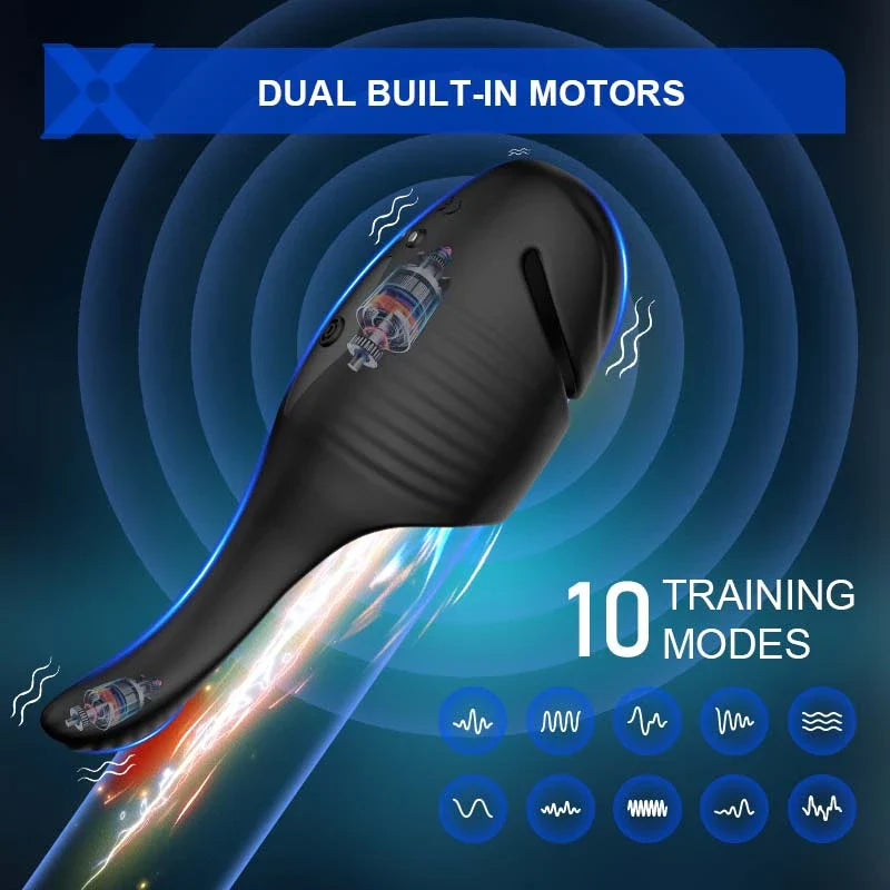 PG2 – Glans Trainer with Dual Motors, Adjustable Strap & 10 Vibration Modes