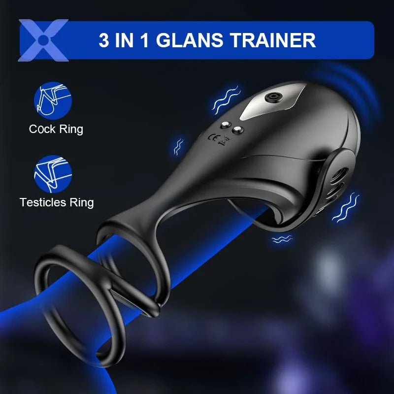 PG5 – App-Controlled 9 Vibration Modes Glans Trainer with Adjustable Buckle & Flexible Ring