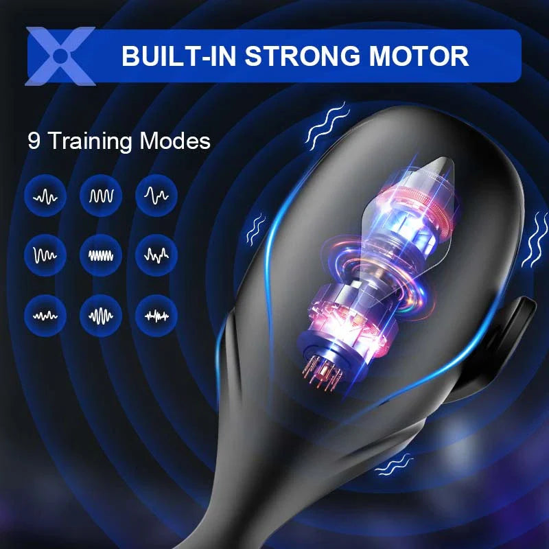PG5 – App-Controlled 9 Vibration Modes Glans Trainer with Adjustable Buckle & Flexible Ring