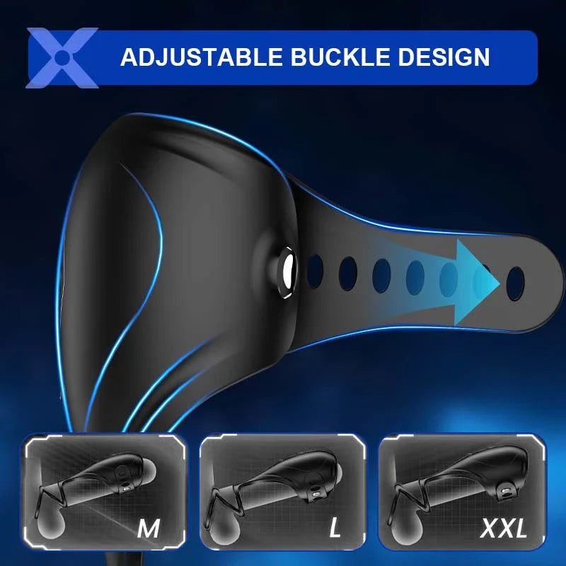 PG5 – App-Controlled 9 Vibration Modes Glans Trainer with Adjustable Buckle & Flexible Ring