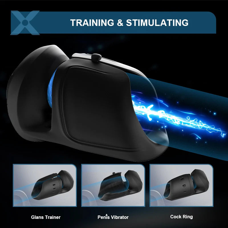 PG8 – Adjustable 10 Vibration Glans Trainer with Fold-Back Cover & Stamina Training Support