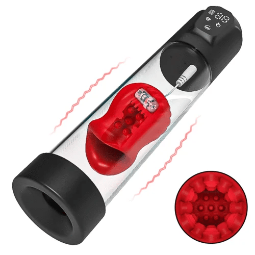 XP4 – Vibrating Water Penis Pump with 5 Suction Levels, LED Display & Dual Stimulation