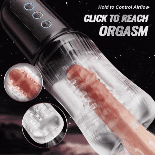 XS14 Pro - 1.3 lbs Dual Vibration Deep Throat Masturbator with 5 Sucking 10 Vibrating