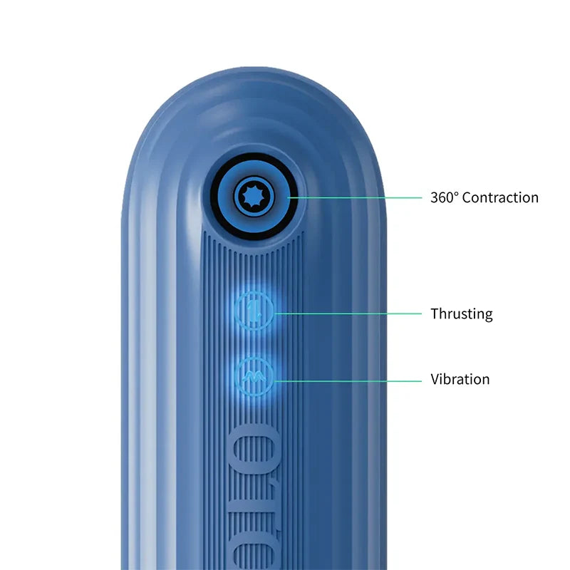PT9 – Waterproof Masturbator with Thrusting Vibrating & 360° Adjustable Contraction