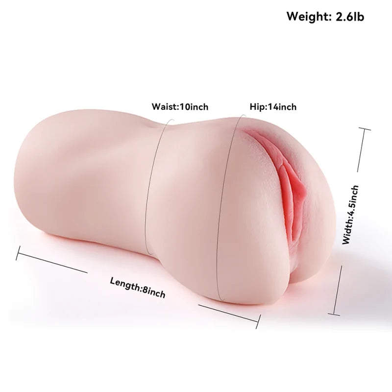 Zara - 2.6 lbs Ultra Soft Dual Channel Small Torso Pussy