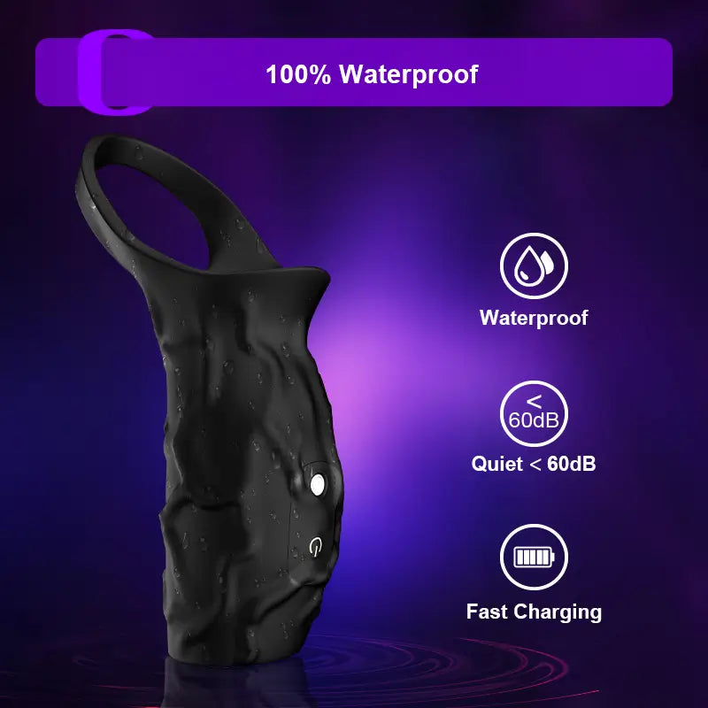 PH11 – Vibrating Cock Ring Sleeve with 10 Modes, Adjustable Fit & Enhanced Stimulation