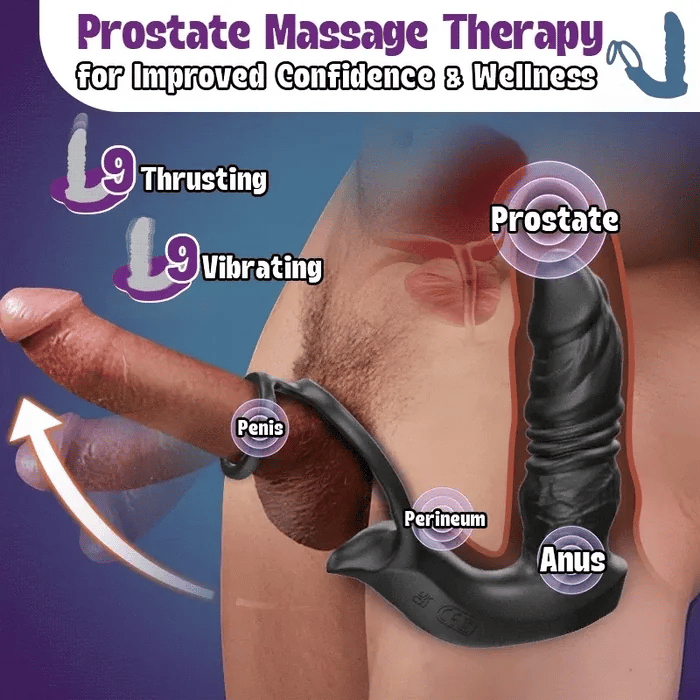 PM7 – Prostate Massager with Thrusting Motion, Dual Ring Support & 9 Vibration Modes