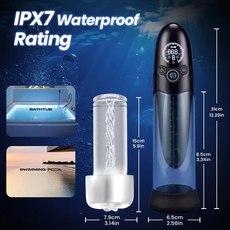 XP50S – AI Hydro Penis Pump with Digital Display, Dual Suction Modes & Smart Pressure Control