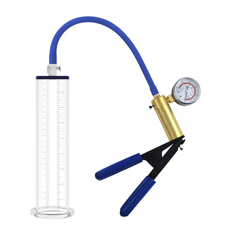 XP05S – Elite Brass Scissor-Grip Manual Penis Pump with Precision Gauge & Quick-Disconnect