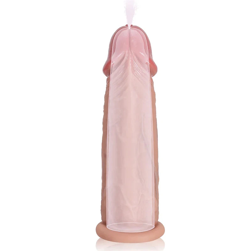 PCS28 – 6"x 1.5" Brown Open Ended Realistic Cock Sleeve with Urethra