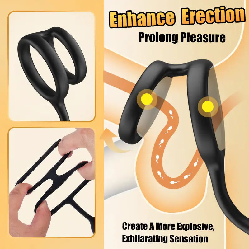 PM10 – Wearable Multi-Point Stimulation Prostate Massager with 10 Vibration & 360° Rotating Modes