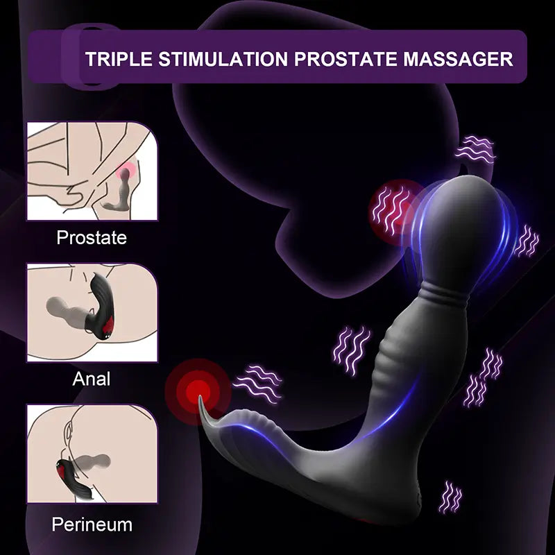 PM8 – App-Controlled Prostate Massager with Triple Motors & Multi-Mode Stimulation