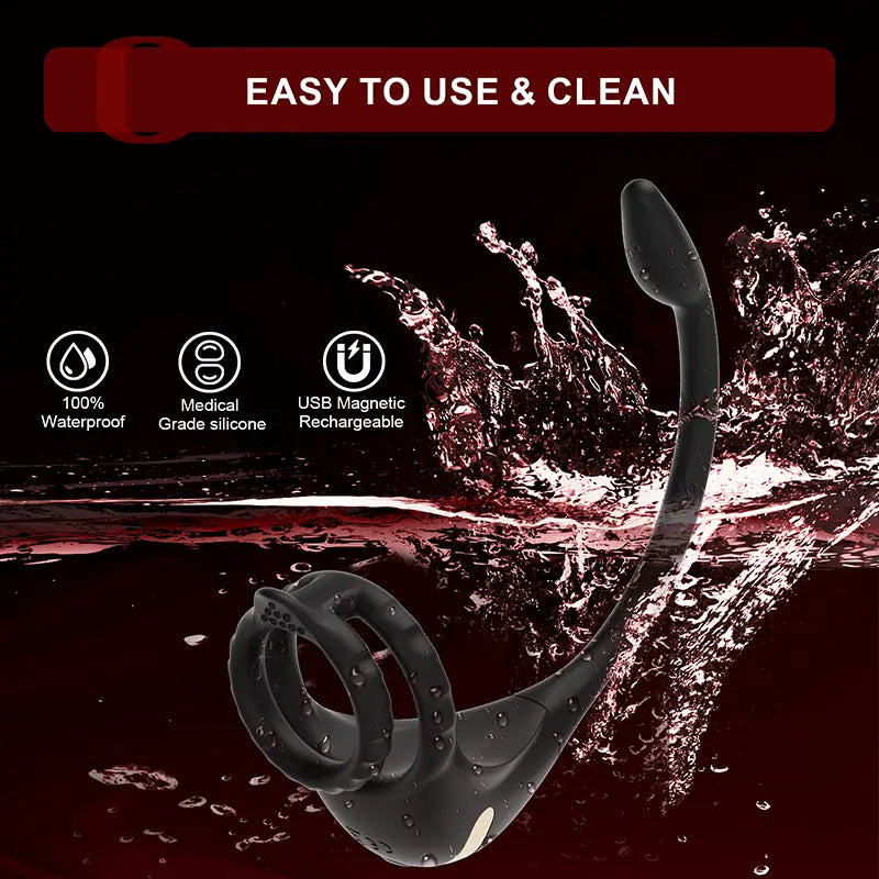 PM2 – App & Remote Control Prostate Massager with Penis Ring & Dual Motor Stimulation