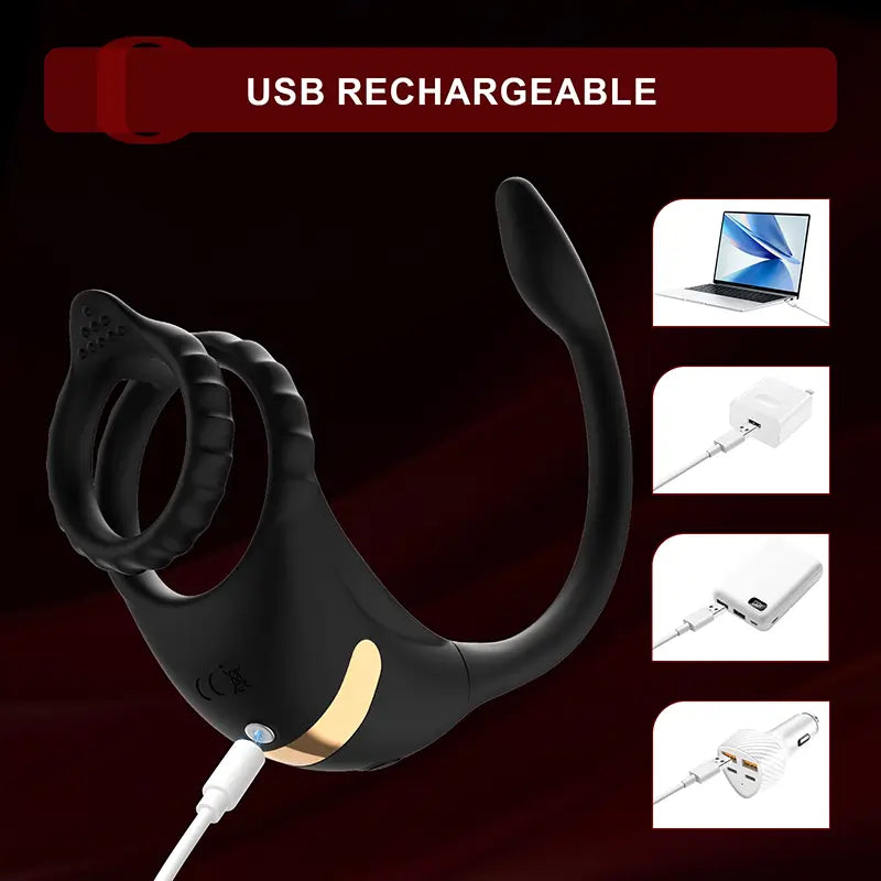 PM2 – App & Remote Control Prostate Massager with Penis Ring & Dual Motor Stimulation