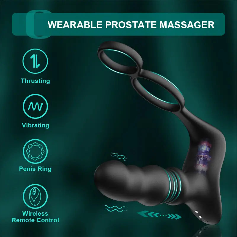 PM9 – Wearable Prostate Massager with Thrusting Motion, Vibration & Remote Control
