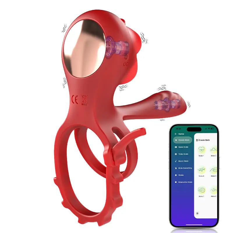 PH8 – Rose Vibrating Cock Ring with Dual Motors & Remote Control for Couples
