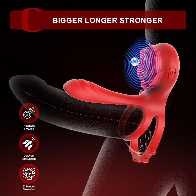 PH8 – Rose Vibrating Cock Ring with Dual Motors & Remote Control for Couples