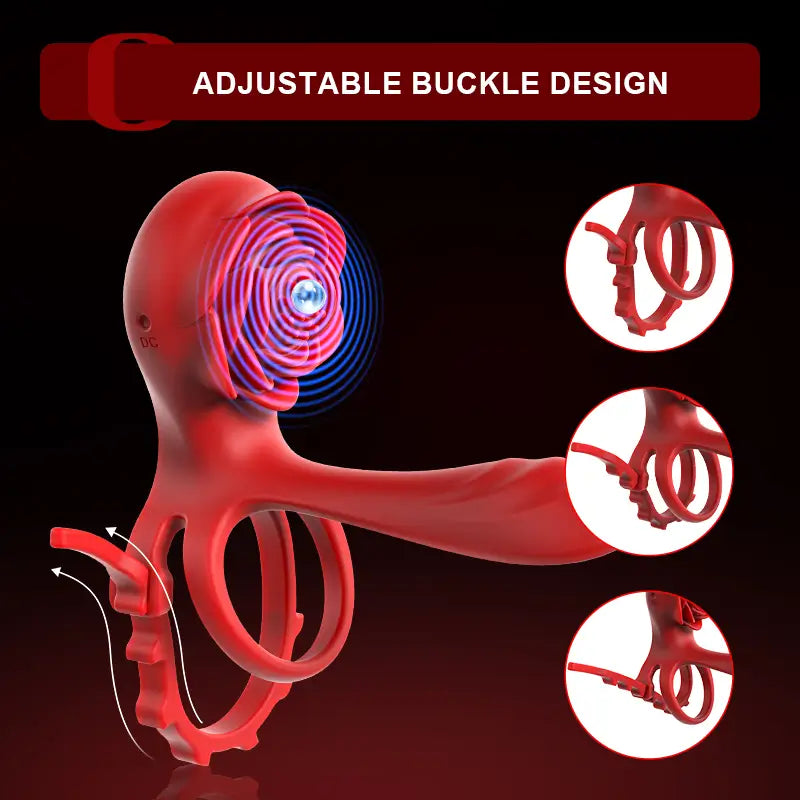 PH8 – Rose Vibrating Cock Ring with Dual Motors & Remote Control for Couples