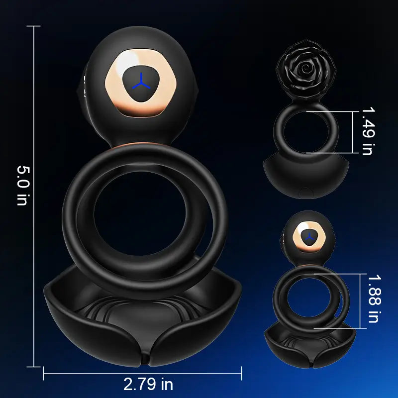 PH5 - 3-in-1 Multi-Point Stimulation Vibrating Cock Ring