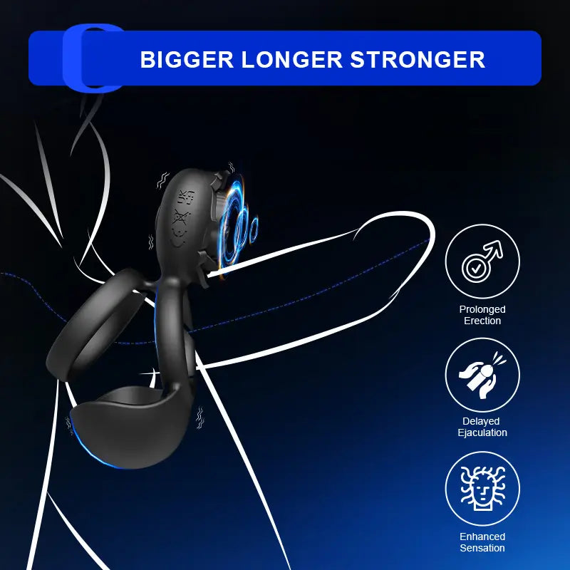 PH5 - 3-in-1 Multi-Point Stimulation Vibrating Cock Ring