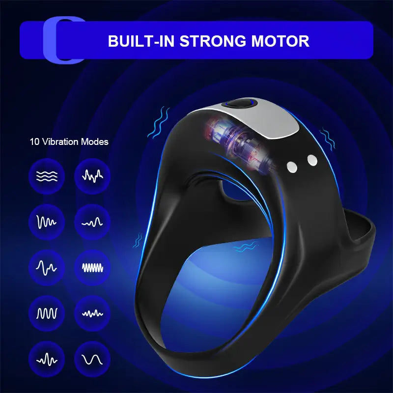 PH7 – Waterproof Vibrating Cock Ring with 10 Powerful Modes for Stronger, Longer Performance