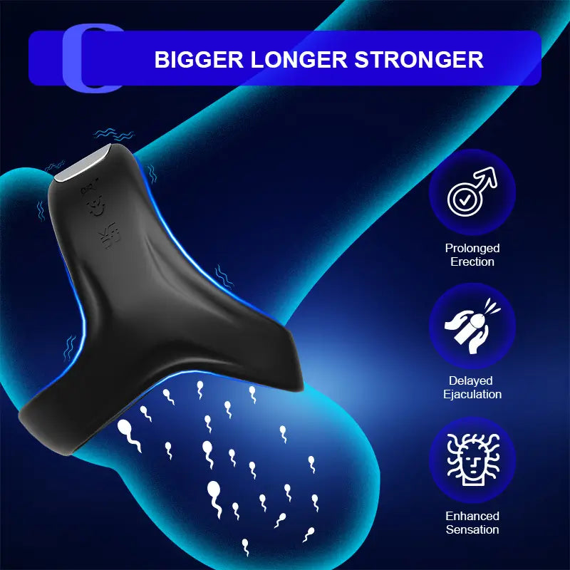 PH7 – Waterproof Vibrating Cock Ring with 10 Powerful Modes for Stronger, Longer Performance